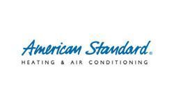 American Standard Heating & Air Conditioning logo in blue on a white background