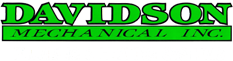 Davidson Mechanical, Inc. green and black company logo on white background