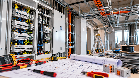 Elektriķis montē kabeļu līniju iekšējā instalācijā