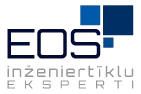 EOS logotips ar ziliem kvadrātiem un tekstu “ingenieria EKSPERTLU” zem tā