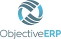 Objective erp logo on a white background
