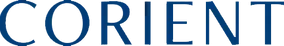 The word corient is written in blue letters on a white background.