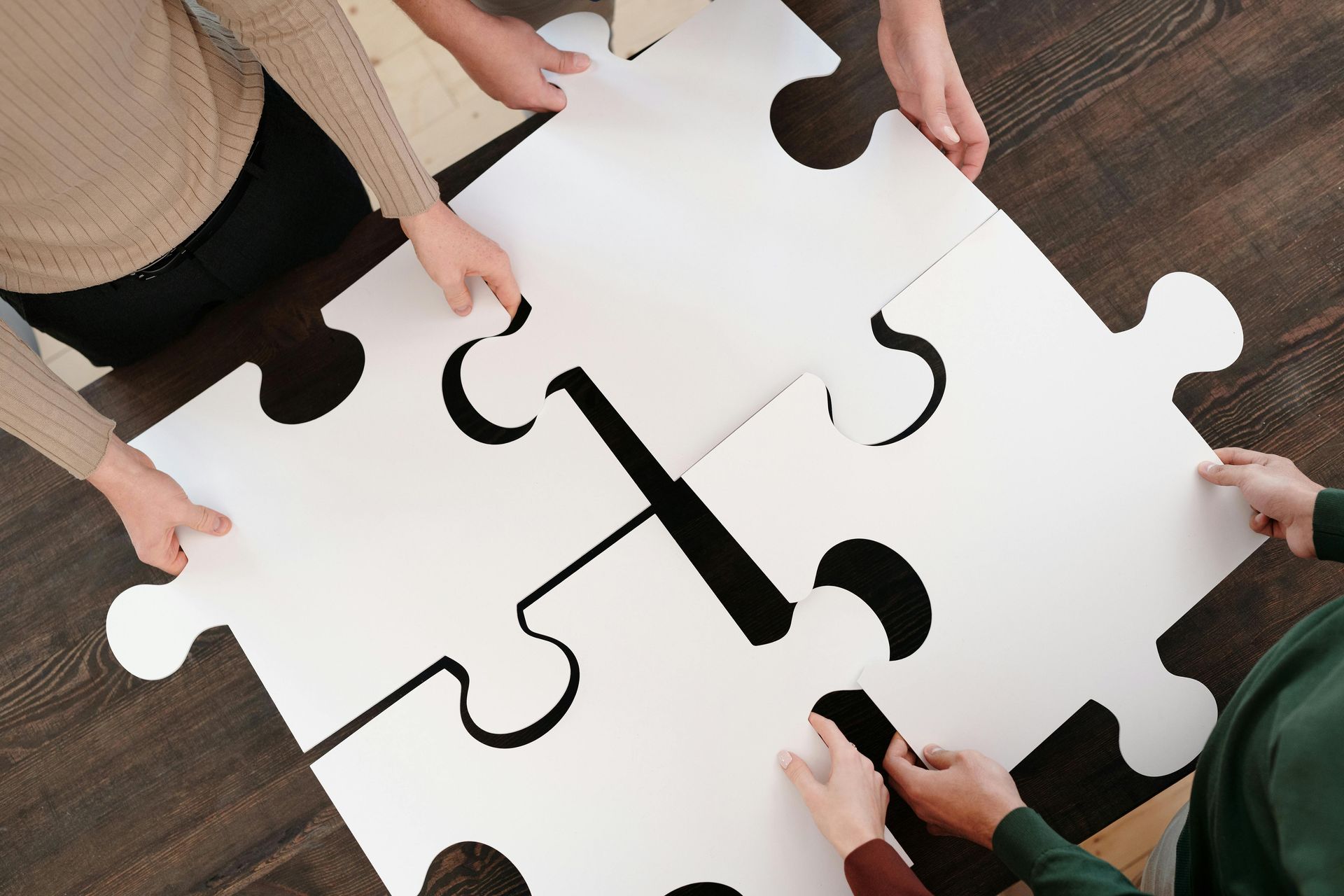 puzzle pieces fitting together