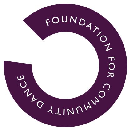 Purple circular logo: 