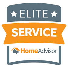 A logo for an elite service home advisor.