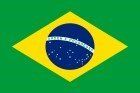 The national flag of Brazil, featuring a green field, a central yellow rhombus, and a blue globe with a white banner.