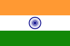 The national flag of India, featuring horizontal stripes of saffron, white, and green with a blue wheel in the center.
