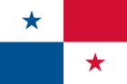 The flag of Panama, featuring four rectangular quadrants: white with a blue star, red, blue, and white with a red star.