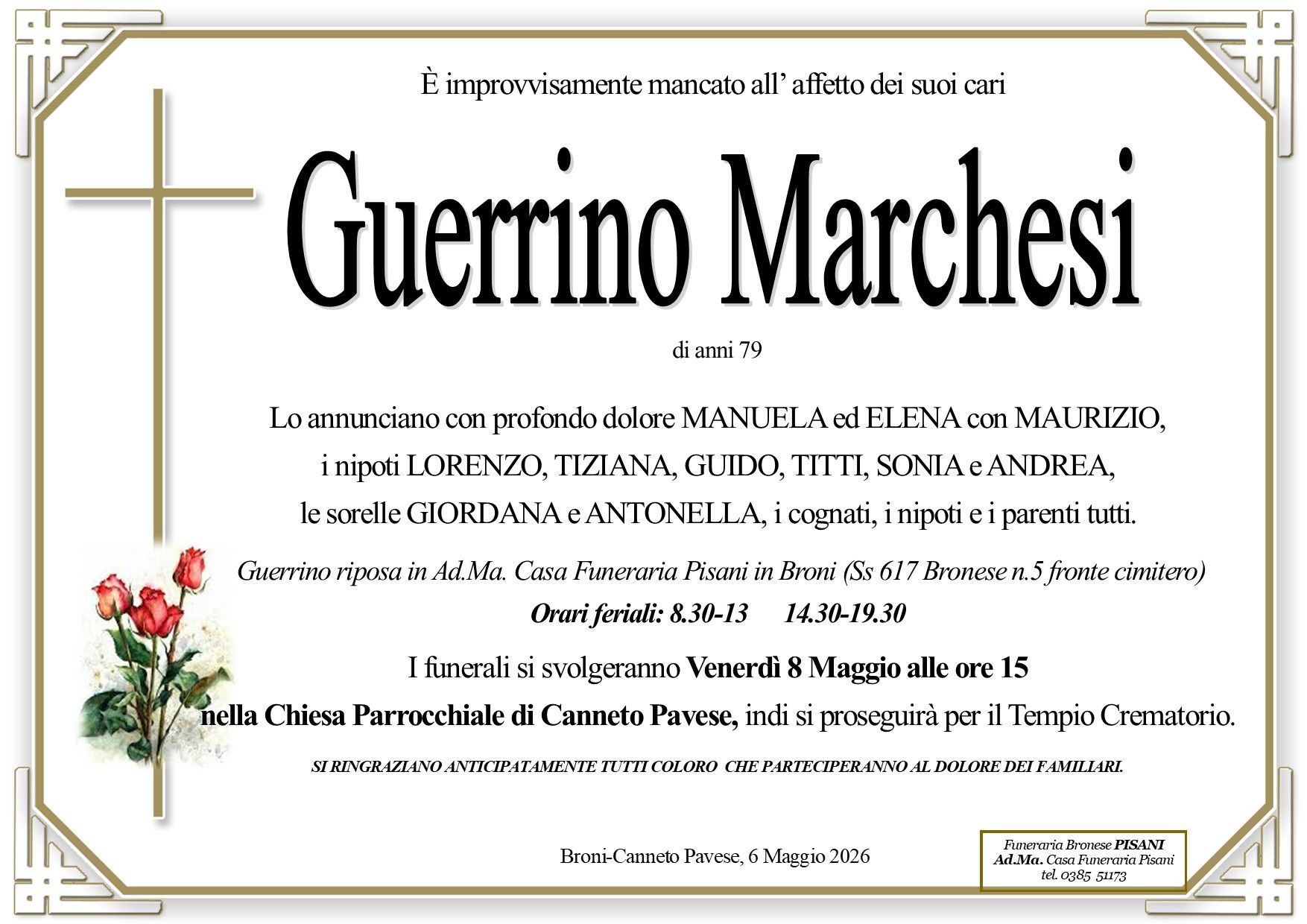 necrologio Marchesi Guerrino