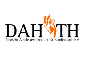 A logo for dahth deutsche arbeitsgemeinschaft fur handtherapie e.v.