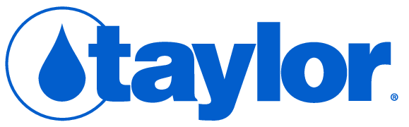 Taylor logo in blue with a water droplet icon