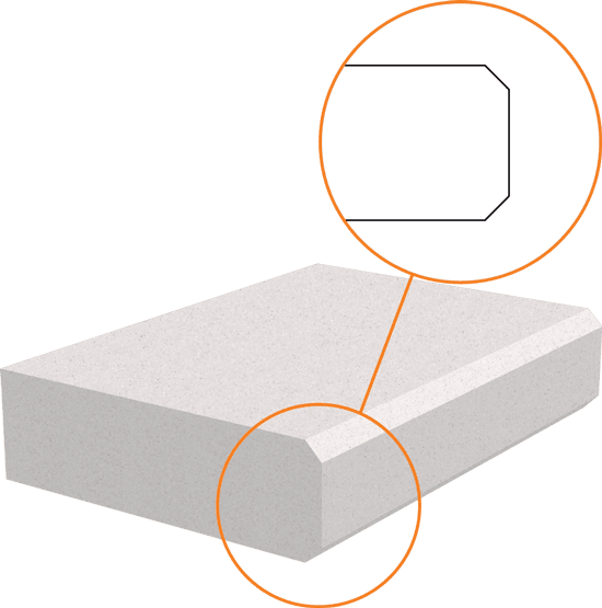 A White Block With an Orange Circle Around It — Hot Rock Granite In Burleigh Heads, QLD