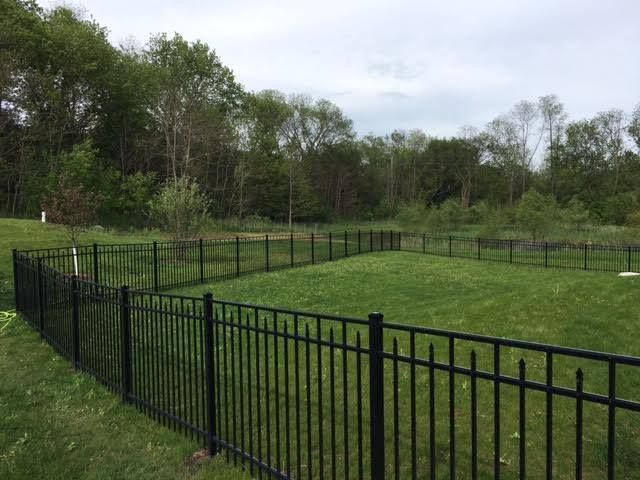 new aluminum fence installation in Madison, Wisconsin