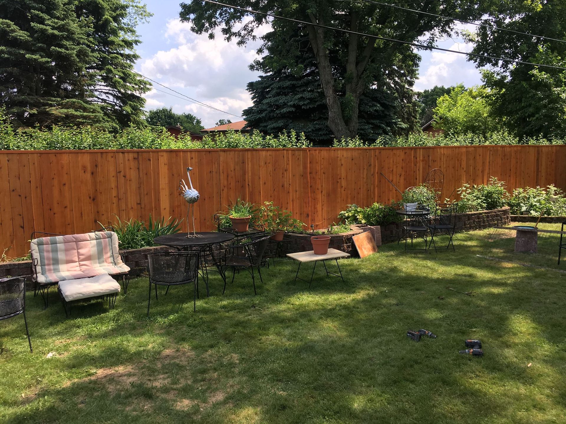 wood fencing in Middleton, Wisconsin backyard