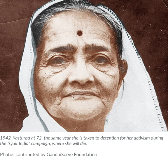 Kasturba Gandhi as an older woman