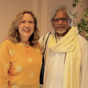Cynthis Lukas with Gandhi's grandson