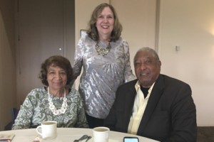 Cynthia with two people