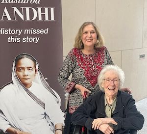 Cynthia Lukas with her mother