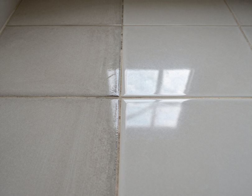 Tile and grout cleaning before and after comparison
