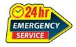 A yellow and dark blue arrow-shaped sign reads 
