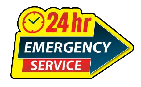 A yellow and dark blue arrow-shaped sign reads 