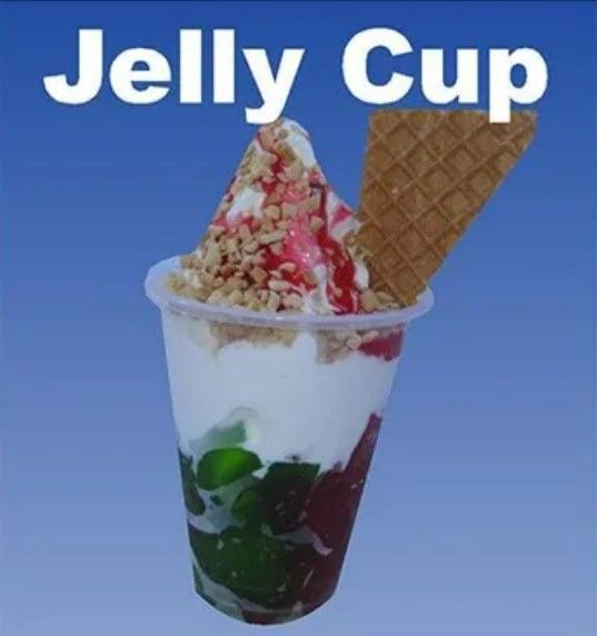 A Jelly Cup With a Waffle Cone on Top — Frosty Whip in Rasmussen, QLD