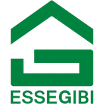 Logo ESSEGIBI verde con il profilo stilizzato di una casa sopra il nome dell'azienda.