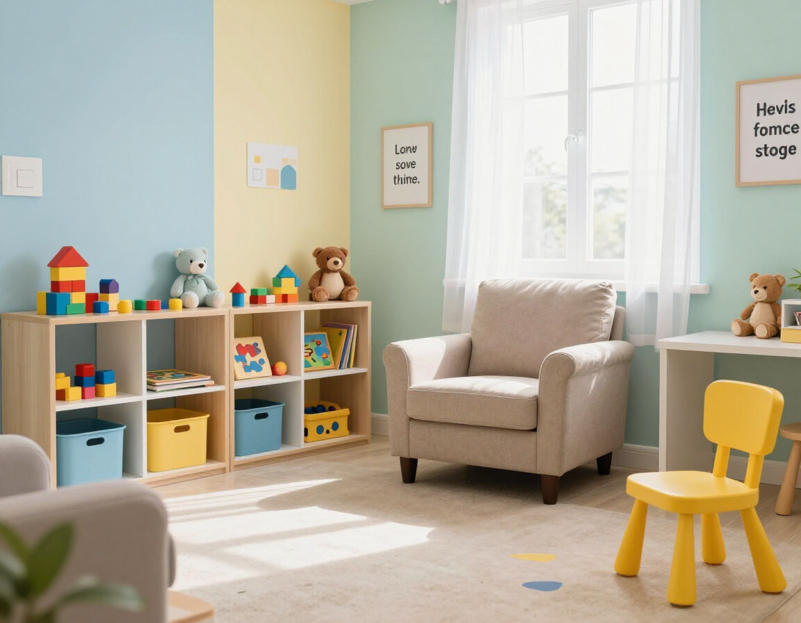 &Aacute;rea de terapia infantil y juvenil en el consultorio