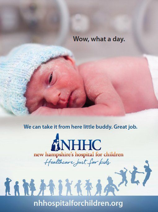 A poster for nhhc new hampshire 's hospital for children