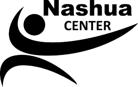 A black and white logo for the nashua center.