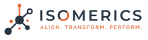 The Isomerics logo features a dark gray and orange molecular icon next to the company name and tag line.