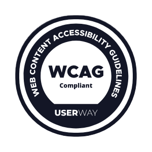 WCAG compliant badge, with text: 