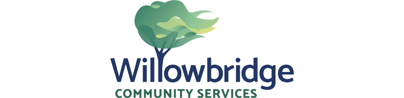 Willowbridge Community Services logo with a green tree graphic and navy text.