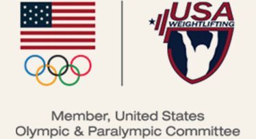 USA Weightlifting logo with Olympic rings and “Member, United States Olympic & Paralympic Committee” text