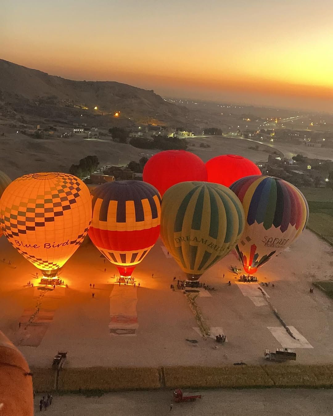 Hot air balloon ride over Luxor, Egypt
