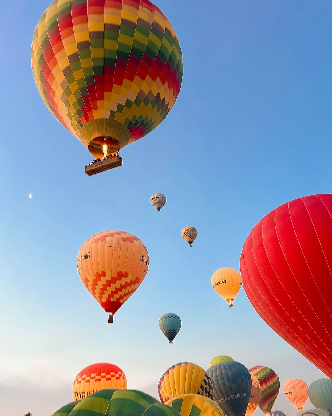 Sunrise balloon flight over Luxor's West Bank