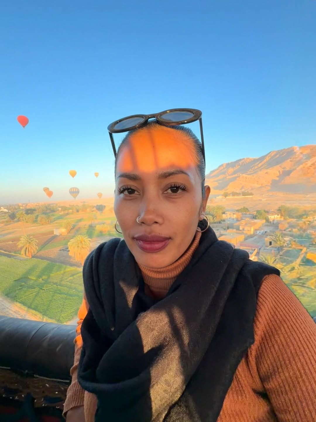 Luxor Sky Balloon flight over the West Bank at sunrise
