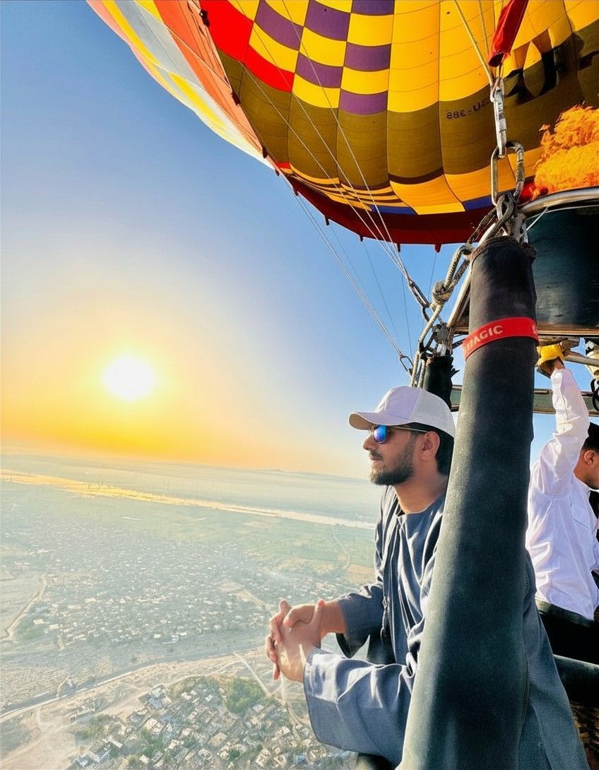 Balloon crew preparing for sunrise in Luxor