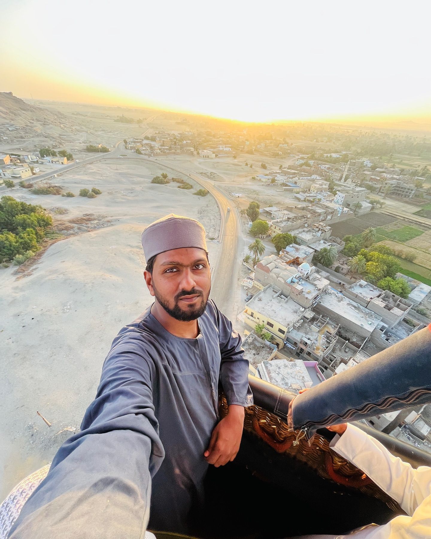 Balloon ride above the historic West Bank of Luxor