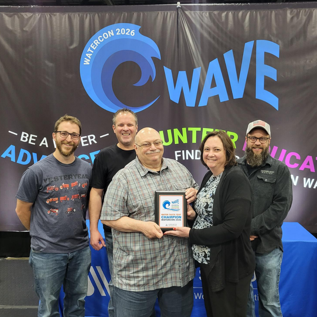 public works group accepting water award