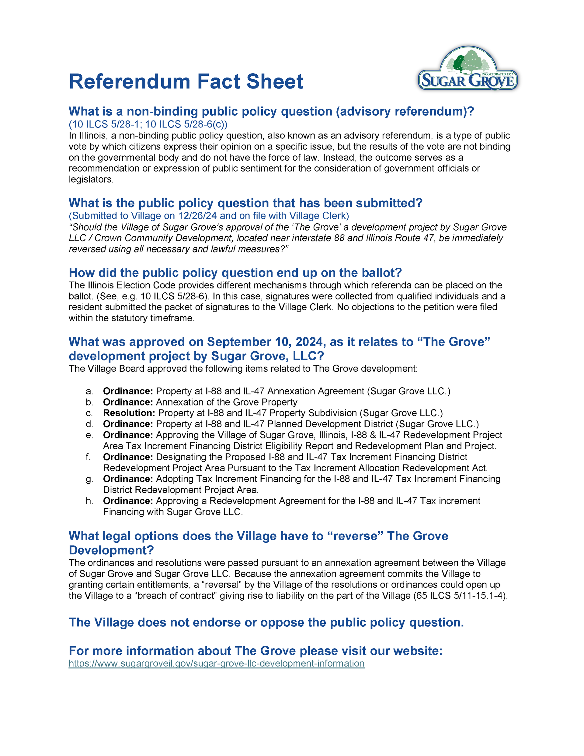 Referendum Fact Sheet