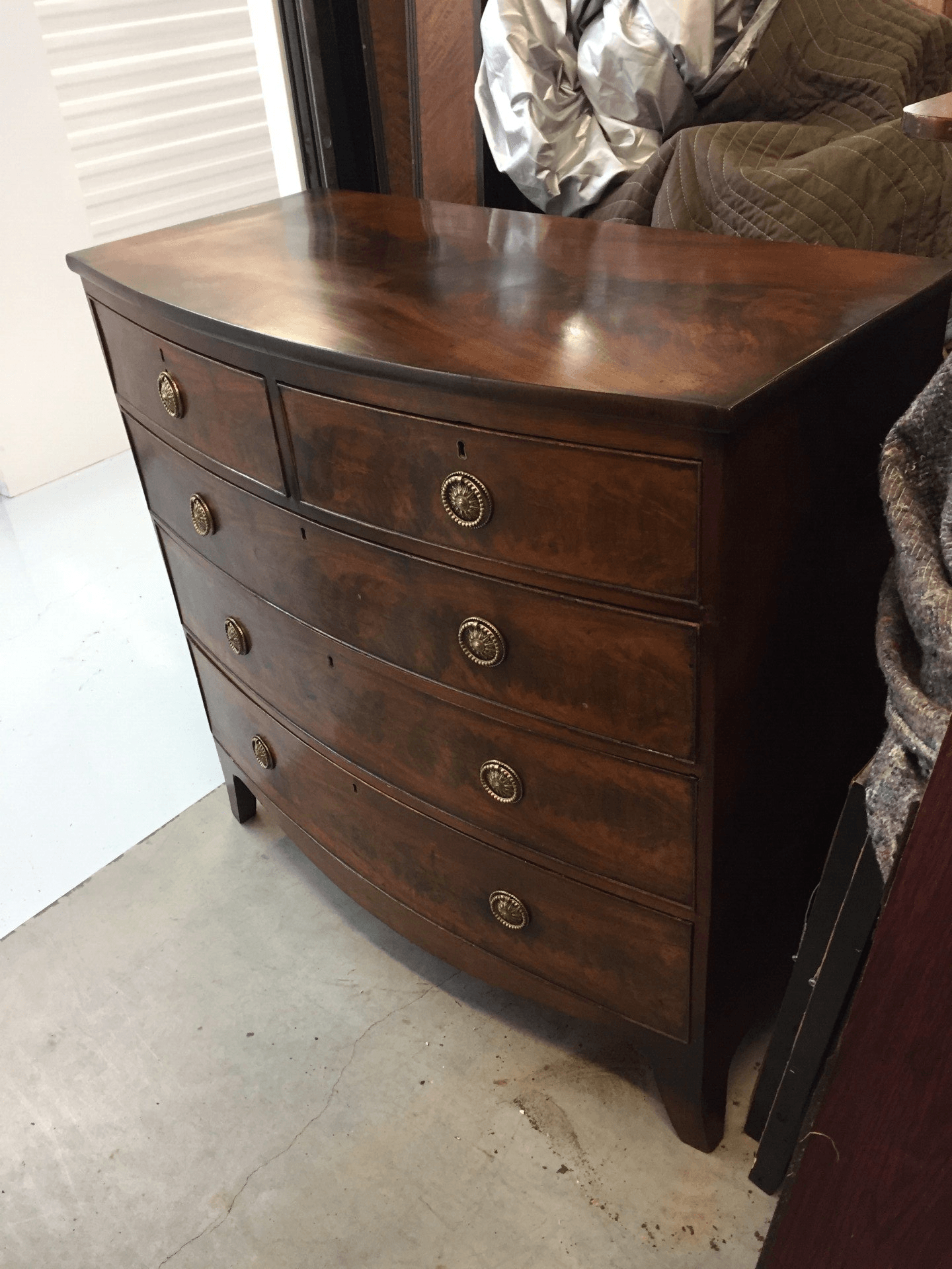 Antique Bow Front Chest of Drawers — Raleigh, NC — Regan Lewis Antiques