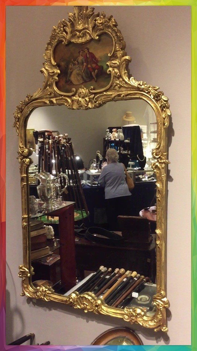 Antique Mirror With Gold Frame — Raleigh, NC — Regan Lewis Antiques