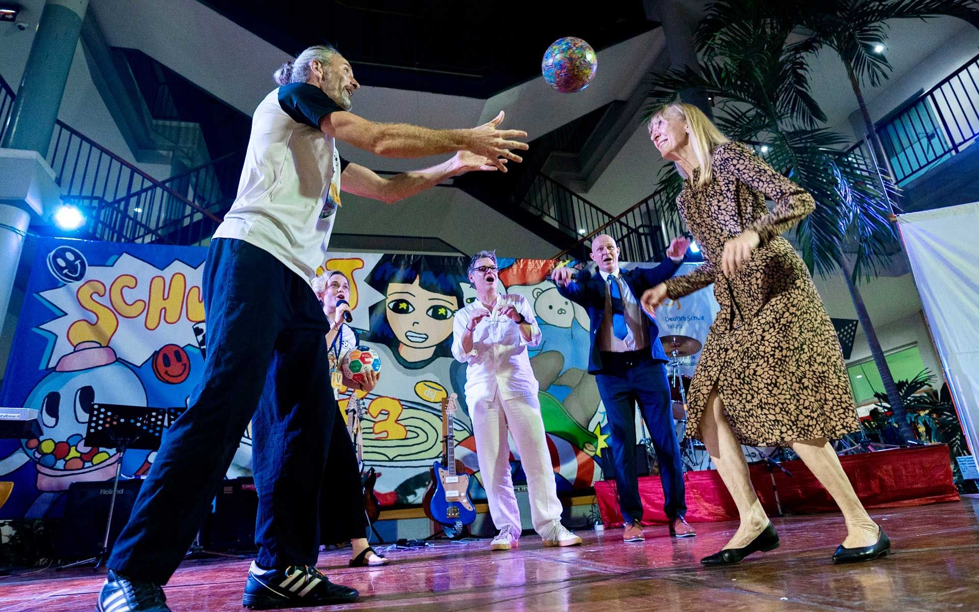 German Ambassador Ina Lepel heading THE Ball at the German School Jakarta school festival