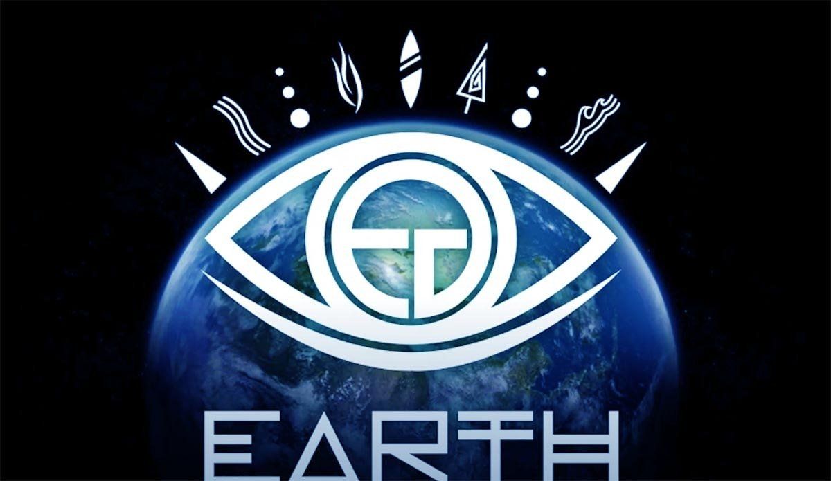 A logo for earth with an eye on the earth