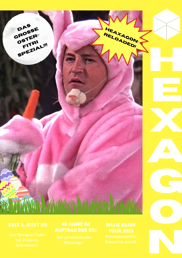 A man in a pink bunny costume is holding a carrot
