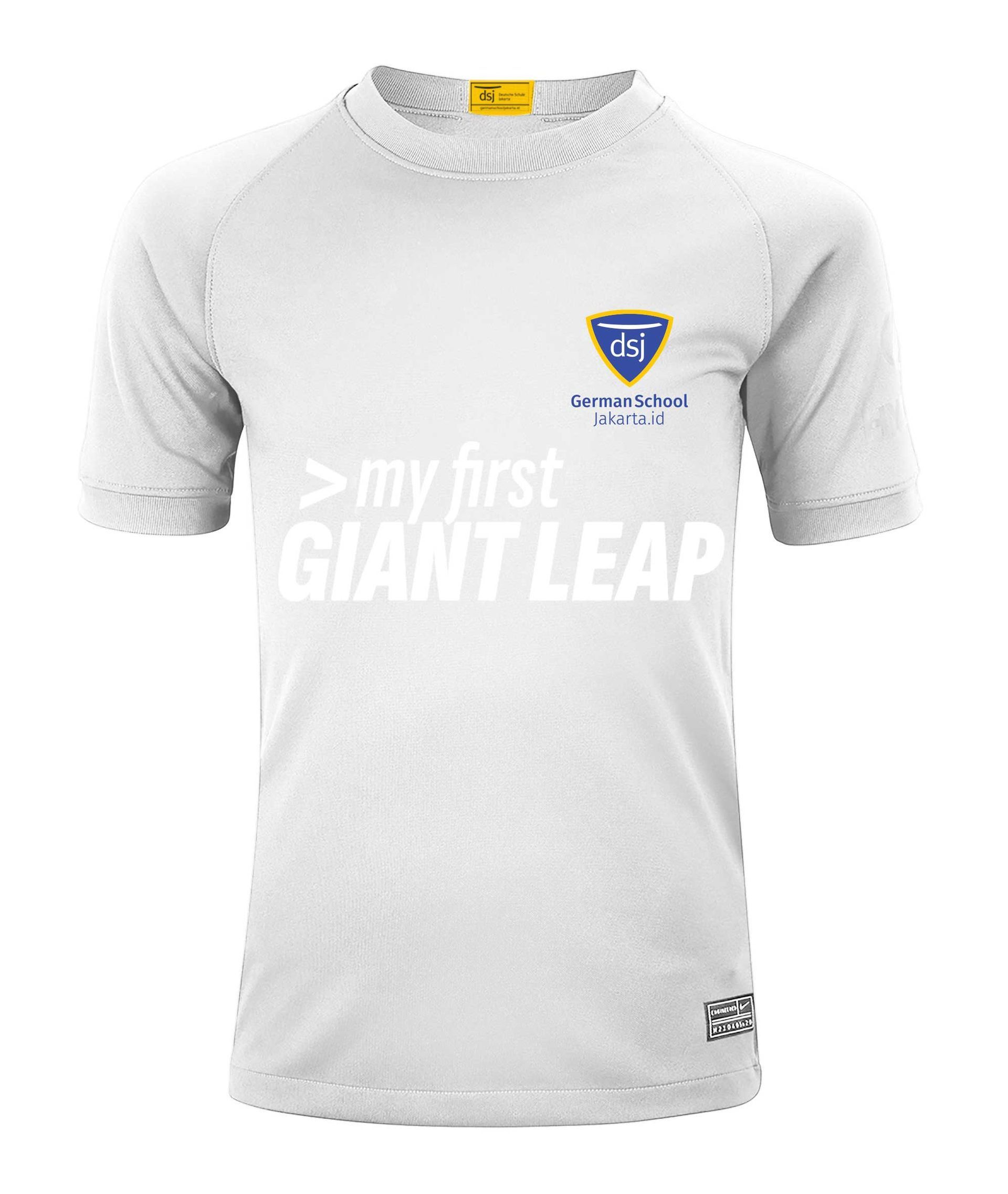 A white t-shirt that says my first giant leap