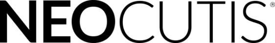 A black and white image of the word neocutis on a white background.