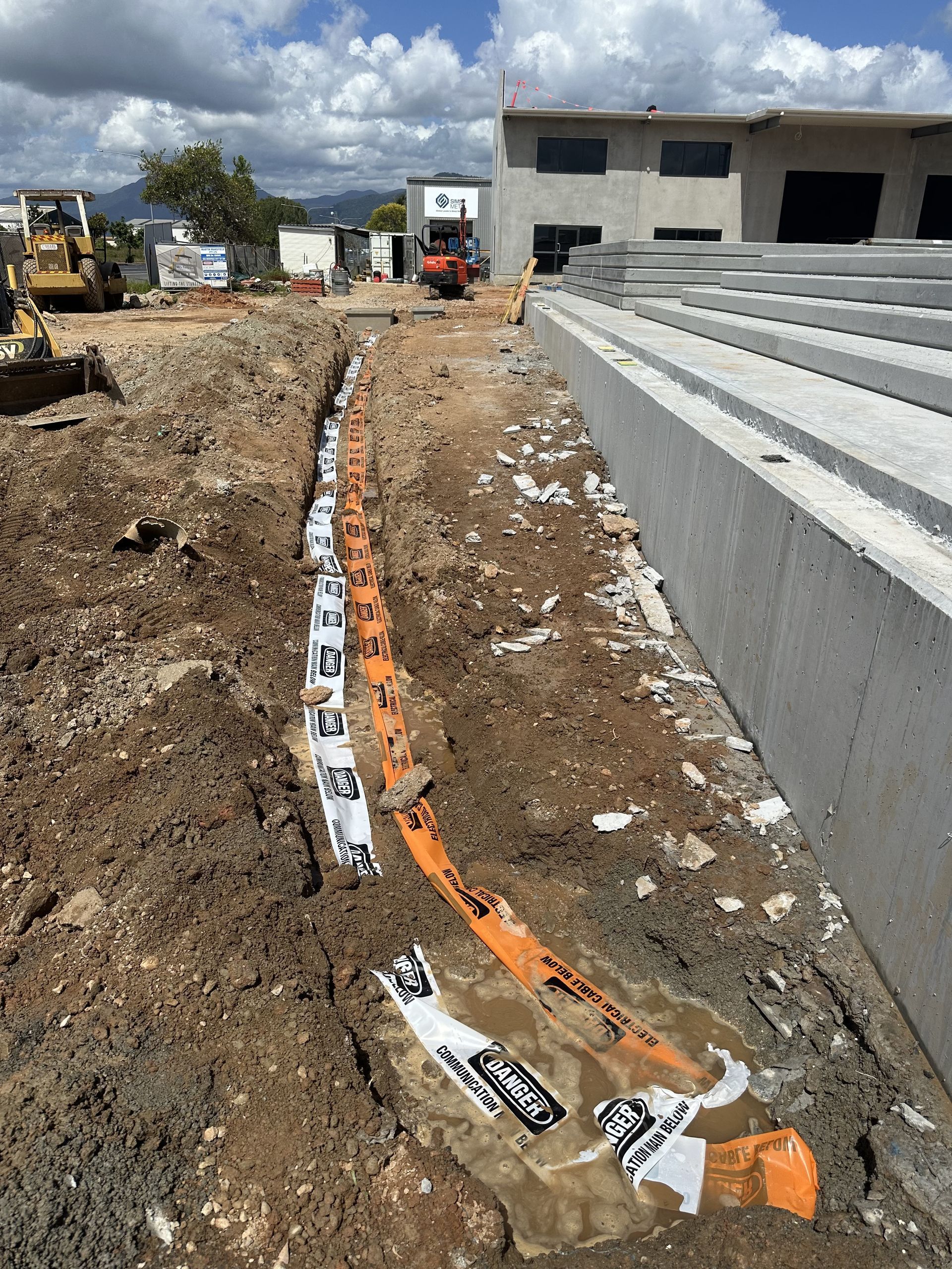 Trench Dug in the mud — Cairns Earthmoving Solutions In Gordonvale, QLD
