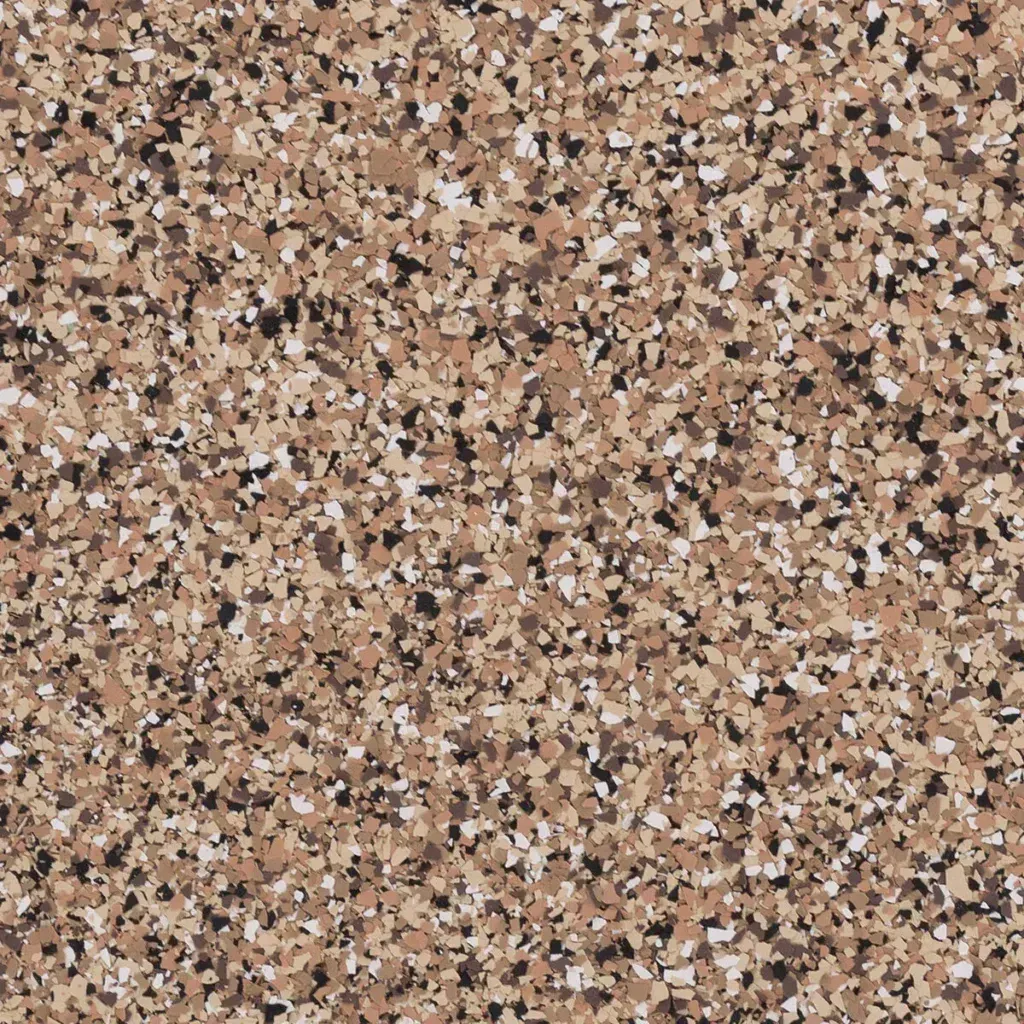 Speckled brown, beige, and cream textured surface resembling granite or confetti pattern
